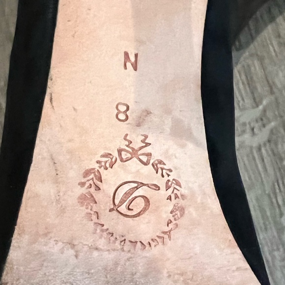 Delman Vintage 1940s Black‎ Suede Pumps Women's Slip-On Heels, Size 8N - Picture 12 of 12